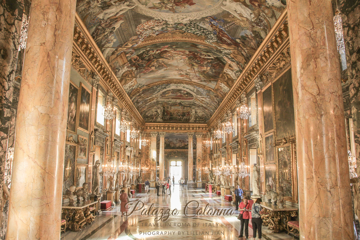 【義大利自助旅行】羅馬推薦景點-科隆納美術館Palazzo Colonna。看盡羅馬貴族的興衰，華麗精緻程度媲美為小凡爾賽宮