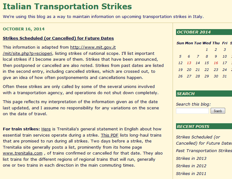 Italian Transportation Strikes
