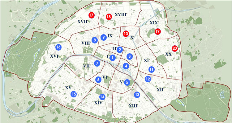 巴黎治安區域地圖